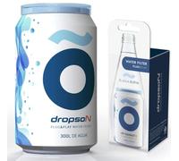 Canette filtrante Dropson - Filtre à eau du robinet, membrane de microfiltration 100% naturelle, 300 litres d'eau filtrée, contrôlable par smartphone