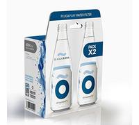 Canette filtrante Dropson Pack X2 - Filtre à eau du robinet, membrane de microfiltration 100% naturelle, 600 litres d'eau filtrée, contrôlable par smartphone, remplit un pichet de 1L en 1 min.