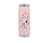 LES ARTISTES Paris A-4398, Canette isotherme, Thermos 500 ml, Gourde isotherme sans BPA, Réutilisable, Bec verseur rabattable avec paille, Acier Inoxydable, Design Enjoy Snoopy