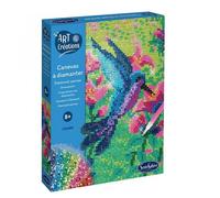 Sentosphère – Canevas à diamanter – Colibri – Strass, tableau pixel DIY – Dès 8 ans