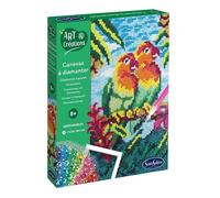 Sentosphère Canevas à Diamanter Inséparables – Activité manuelle strass enfants – Dès 8 ans
