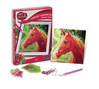 Canevas à Diamanter - Sentosphere - Cheval - 16x16 cm - Activité créative - Anti-stress