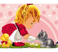 Canevas Antique 50x65 Cm Le Repas De Minou