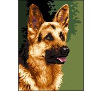 Canevas Antique Berger Allemand 32x50cm