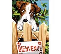 Canevas Antique Bienvenue 30x40cm