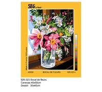Canevas Antique Bocale De Fleurs 40x50cm - Se926.323