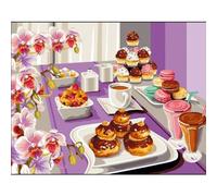 Canevas Antique Café Gourmand Mimo Verdé 50x65cm