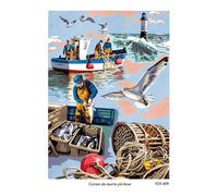 Canevas Antique Carnet Du Marin Pêcheur 45x60cm - Se929.409