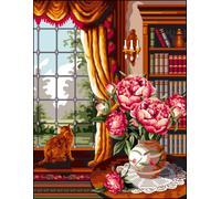 Canevas Antique Cat Mimo Verdé 50x65cm