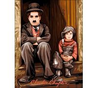 Canevas Antique Charles Chaplin Rafael Angelo 50x65cm