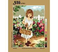 Canevas Antique Cueillete Au Parc 40x50cm