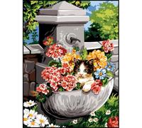 Canevas Antique Fontaine Surprise 40x50cm - Se926.311
