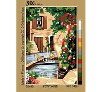 Canevas Antique La Fontaine 30x40cm - Se928.348