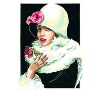 Canevas Antique La Rose De Noël 45x60cm