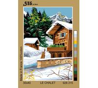 Canevas Antique Le Chalet 30x40cm