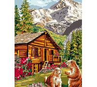 Canevas Antique Le Chalet 50x65 Cm 100% Coton