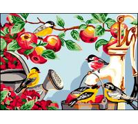 Canevas Antique Le Paradis Des Oiseaux 32x50cm