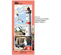 Canevas Antique Le Phare Aux Mouettes 25x60cm