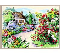 Canevas Antique Le Sentier Aux Roses 45x60cm