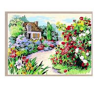 Canevas Antique Le Sentier Aux Roses 45x60cm