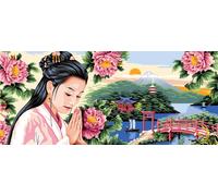 Canevas Antique L'empire Du Soleil Levant 65x130 Cm