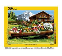 Canevas Antique L'enclos Du Chalet 45x60cm