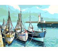 Canevas Antique Les Chalutiers 45x60cm