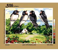 Canevas Antique Les Hirondelles 40x50cm - Se926.288