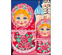 Canevas Antique Les Matriochlas 32x50cm