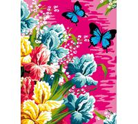 Canevas Antique Les Papillons 50x65 Cm 100% Coton