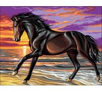 Canevas Antique L'étalon Sauvage Rafael Angelo 50x65cm