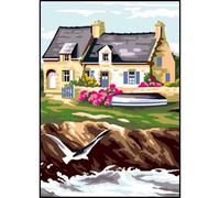 Canevas Antique Maison Bretonne 32x50cm