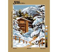 Canevas Antique Neige 40x50cm