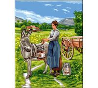 Canevas Antique Petit Âne Rafael Angelo 50x65cm