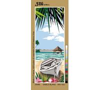 Canevas Antique Sable Blanc 25x60cm