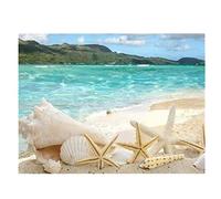 Canevas Broderie Point De Croix Kit Complet Adulte Debutant Paysage Bord De Mer Plage Imprimé Tissu 11Ct Point De Croix Kit Bricolage Broderie Dmc Fils Artisanat Peinture Couture À La Main Kit Br