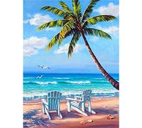 Canevas Broderie Point De Croix Kit Complet Adulte Debutant Paysage De Bord De Mer Au Coucher Du Soleil Kit Broderie Point De Croix Compté Imprimé Enfant Débutant Adulte Anglaise, Easy Set Loisirs C