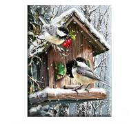 Canevas Broderie Point de Croix Kit Complet Adulte - Facile Kit Broderie Debutant pour Loisirs Les Oiseaux en l KIT OUVRAGE COUTURE