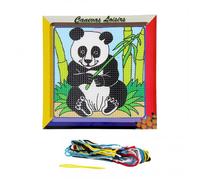 Kit canevas Panda 15 x 15 cm gros trous Multicolore