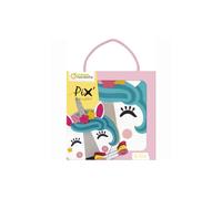 Canevas - Enfant - Point de croix - Licorne - 18x18cm - Avec tambourin