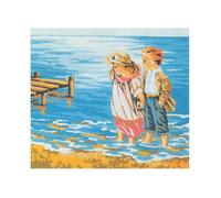 Canevas imprimé CDA A ""Au bord de la mer 18x22 cm