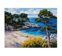 Canevas imprimé CDA - Baie rocheuse 30x40 cm