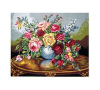 Canevas imprimé CDA - Bol de roses 50x40 cm
