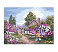 Canevas imprimé CDA - Porte de fleurs 30x40 cm