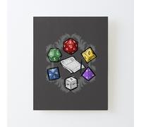 Canevas Imprimer Ensemble De Dés Rpg Et Motif De Dés Impression Sur Toile Roulée Tableau Art Décoration Murale / Sans Cadre 40x50cm
