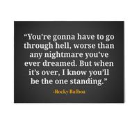 Canevas Imprimer Film Cinéma Citation De Rocky Balboa=770 Diy Installer 40x50cm Sur Toil