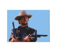 Canevas Imprimer Film Cinéma Clint Eastwood=1529 Diy Installer 40x50cm Sur Toil