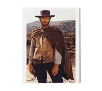 Canevas Imprimer Film Cinéma Clint Eastwood=8236 Diy Installer 40x50cm Sur Toil
