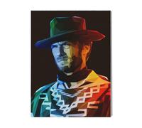 Canevas Imprimer Film Cinéma Clint Eastwood=9553 Diy Installer 40x50cm Sur Toil