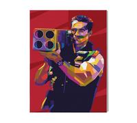Canevas Imprimer Film Cinéma Commando Arnold=9588 Diy Installer 40x50cm Sur Toil